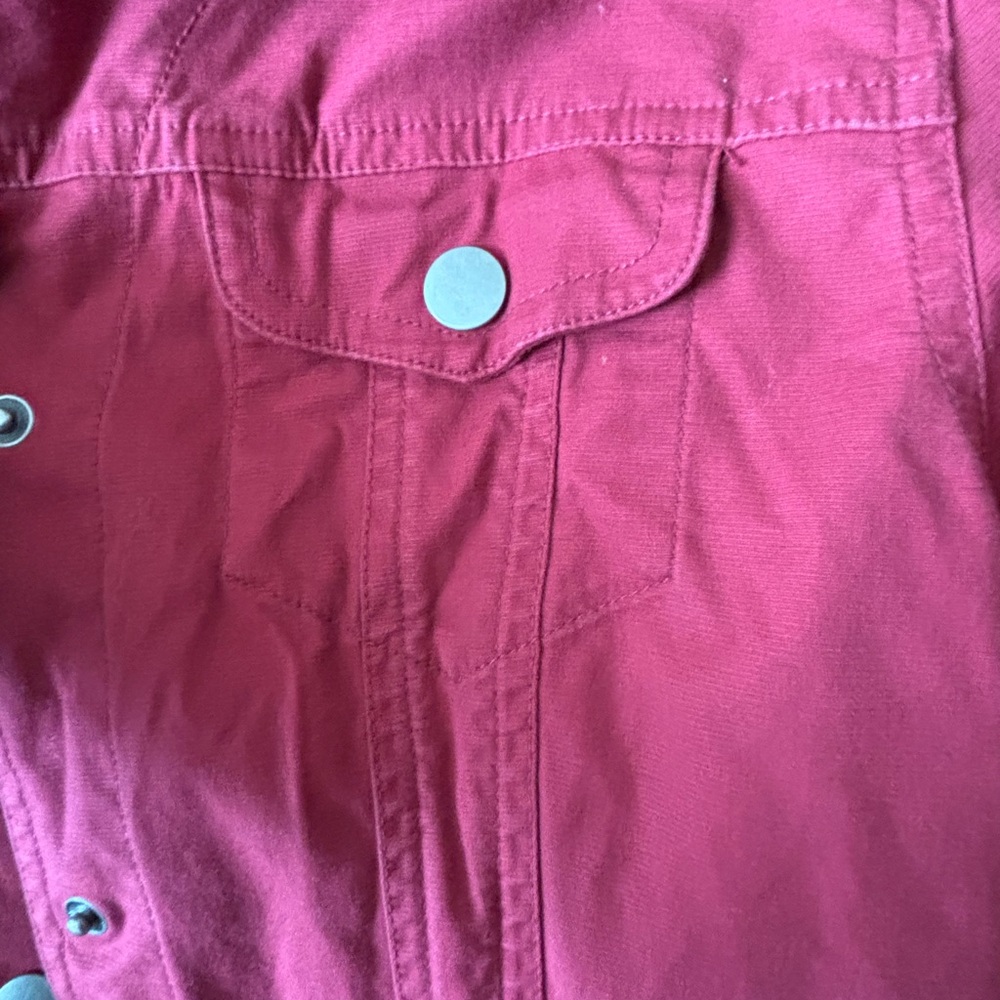 Chico's Red Jean Jacket - Picture 4 of 5